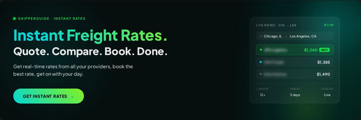 ShipperGuide Instant Rates